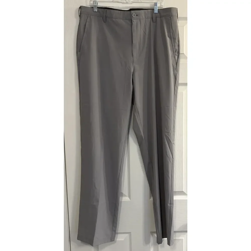 Izod Golf Chino Pants Mens 38x34‎ Gray Performance Stretch Office Casual Staple